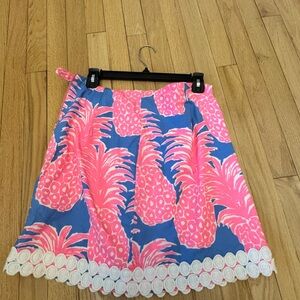 Lilly Pulitzer Pink and Blue A-Line Skirt